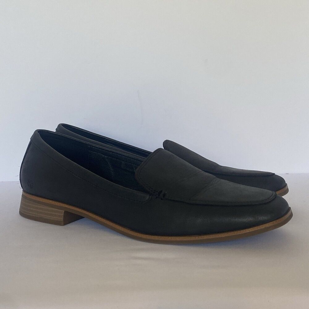 Lucky Brand Black Square Toe Slip On Loafers Women's Size 11